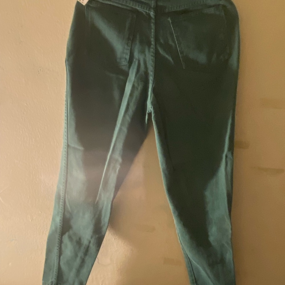 Vintage Stefano International Green Denim High Waist Tapered Leg Jeans Size 10